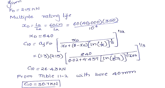 FDご2,15 KIN Multiple ratng lte 60(40,000)(350 ha-60en = LA 10 3 84D 0031443 From Table 11-2, un Њ bore 40mm ? [G О = 30.TRN }