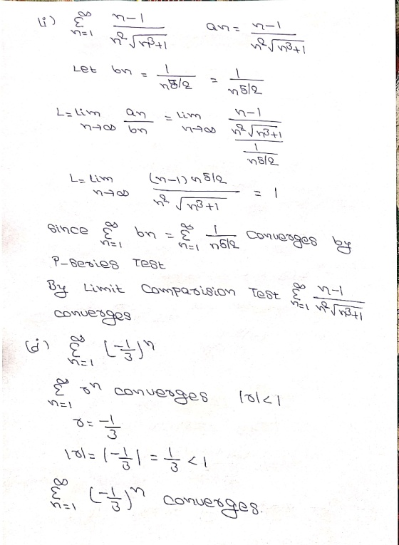 By Limit CompQtǐȘiOY Test conueges CJ 3