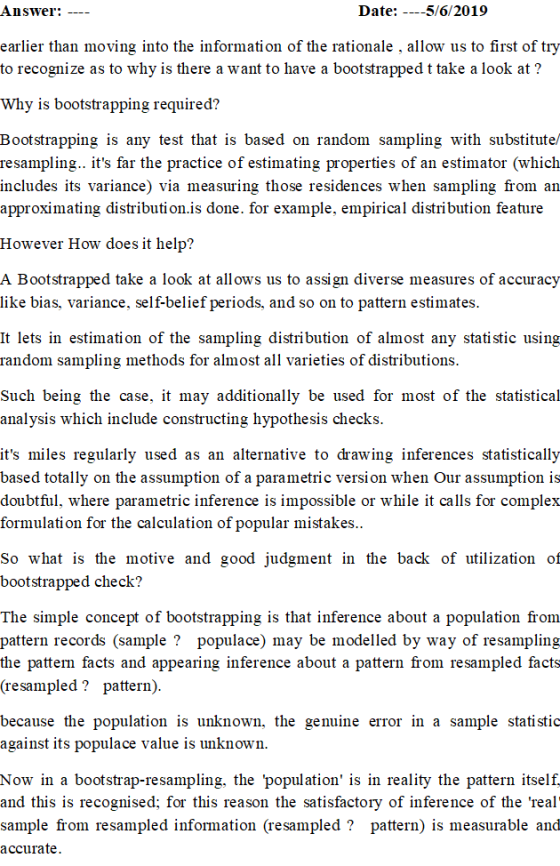 Date: 5/6/2019 Answer: earlier than moving into the information of the rationale , allow us to first of try to recognize as t
