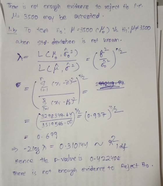 Tree is n enouh evidenve to reject to r cuhen St on is not unown Lc.A.6) ,肉 λ= 2 35195 00 0. 699 1dy Hence hep-vae i o 42240