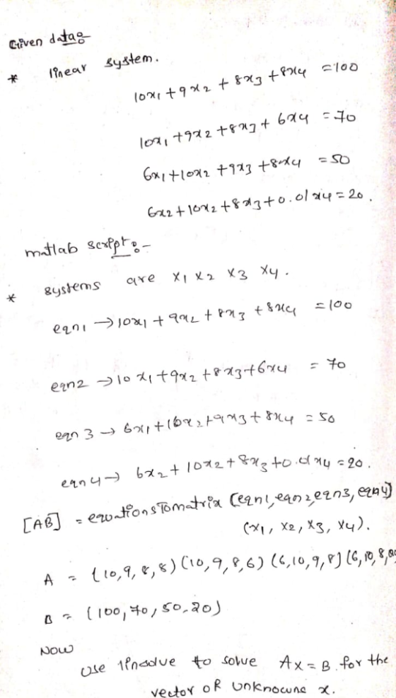 *llhea ystem bz1+10TLナ873 to.d 거4e2c 012 ern- (Xi, X2, X3, u) Nous nslve le A vector o R unknow