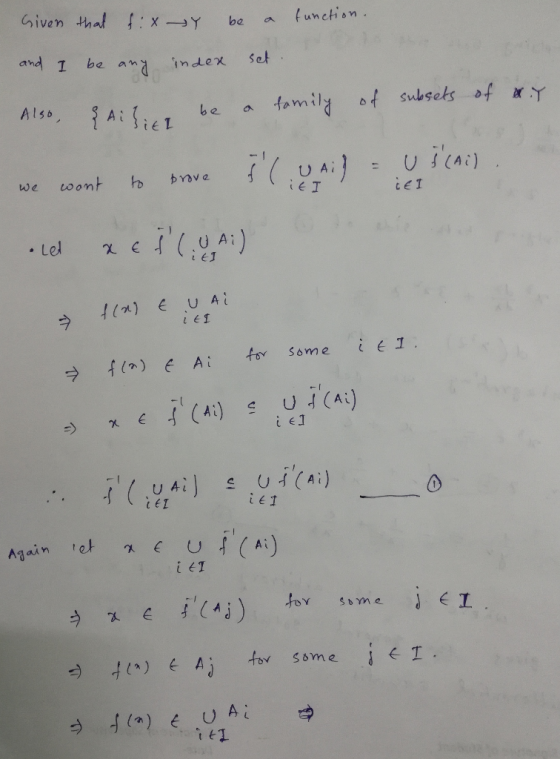 Given thal f:X→Y (un chon. be a a be index seh Als iE T CET ies Again A i し(1 j(4j) fov う sbYn e .xe t E1