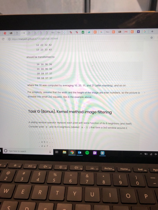 C htts/maryash.github io/135/ labs/ab 08.hml 12 22 32 42 13 23 33 43 should be transformed to 16 16 36 36 16 16 36 36 18 18 3