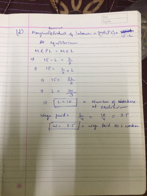 Date: Page No.: Revenu MRPL Manginaluct labun 15-L At equilibriu MR PL MEL L. S-L IS- L 3L 12 3 brkurs Number at eauitik yiw