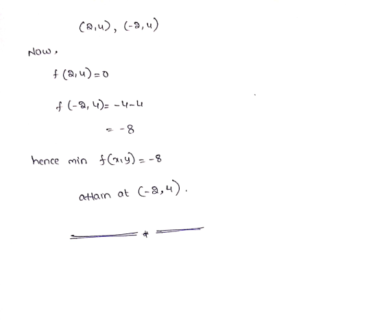 Cu(,u) Now (a,u)0 hence min )= 8 -3,4) attain at C-a,