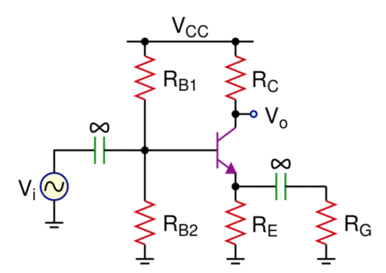 Vcc RB1 Rc 0 RG