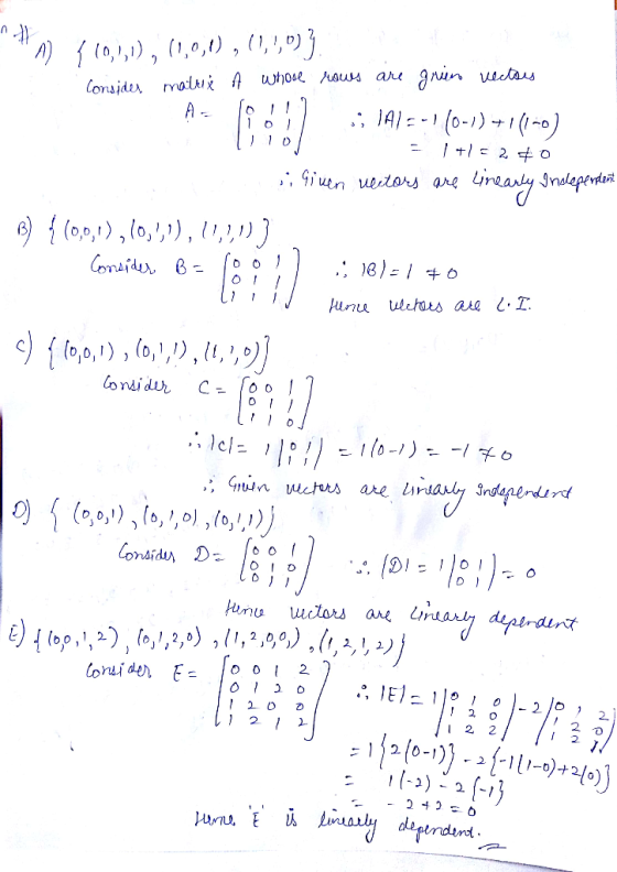)01,), 1,0,0) , ,)j. gnun uctas whose Ausus 14- (0-1)-o) A Сeay hignen Hunu onsidur Gruln wctors niasly Sndgenderd are 0,0),