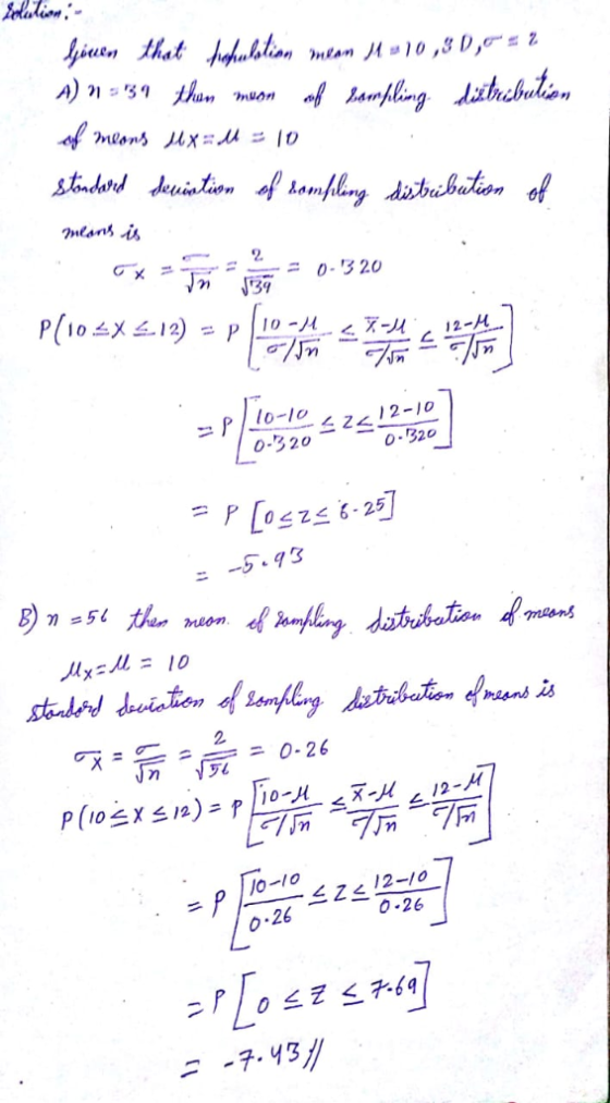 Ielalion - siutn that uuhltion mlan 1o,8D,= 2 A) f ampling Atnchutsn muon stondard deiation f hamflng dibribalion tf nlans