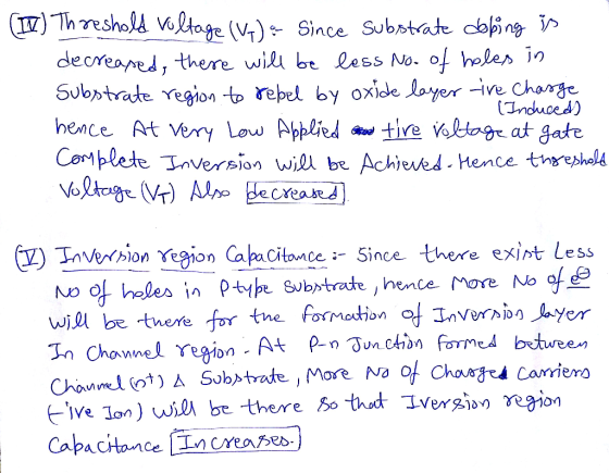 decmeared, there wil be lass No. of heles io Subptradte Yegion to Tebel by oxide boerne Ch (Indhice ) hence At very Low Appli