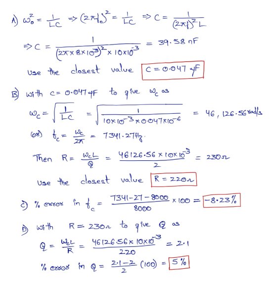 2 => C= O LC 47 F Use theclosest value = 6,126.SG 2 R=220ル Use tie closest value 1311-21-3000 toc -3.23% 8ooO aS 220 2