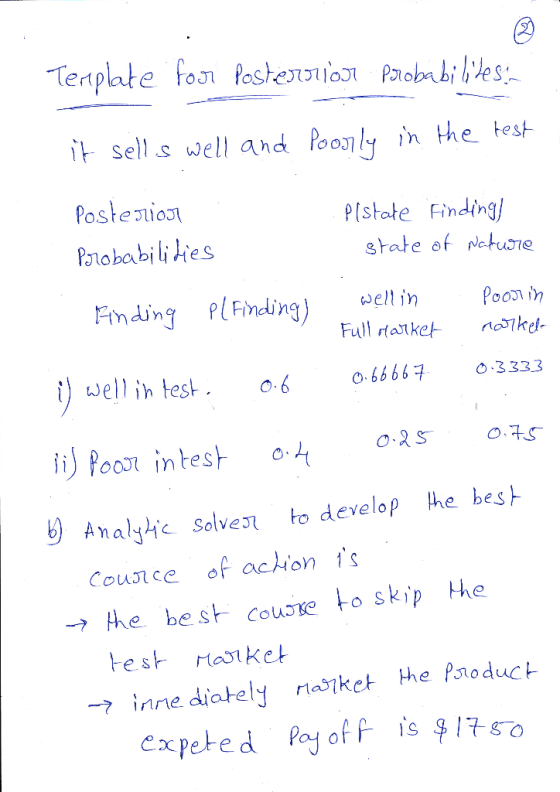 it sells well ahd Poonly in the test Postenios Ptobabiliies Plstate Finding state of retusie 1)well ih test. 06 3333 Amalyhc