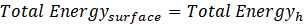 Total Energysurface - Total Energyh