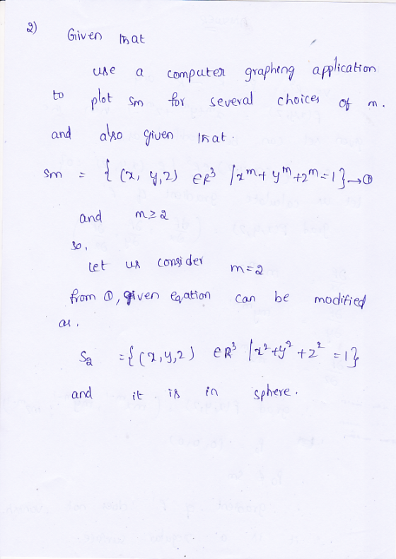 Given tnat apication Computer graphtng LAe pot to several choices SM of ako guen and Iat 4,2 e mtyM+2m1-0 Sm and Consi der te
