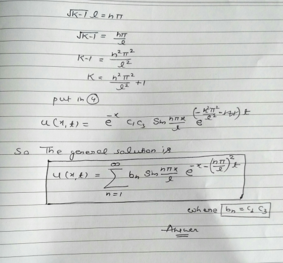 JK-I=hT JK-1 2 2 TT 2 T2 put 4 Sho h77 So The genenal Soluton s b S 11 nsl ohene Amner