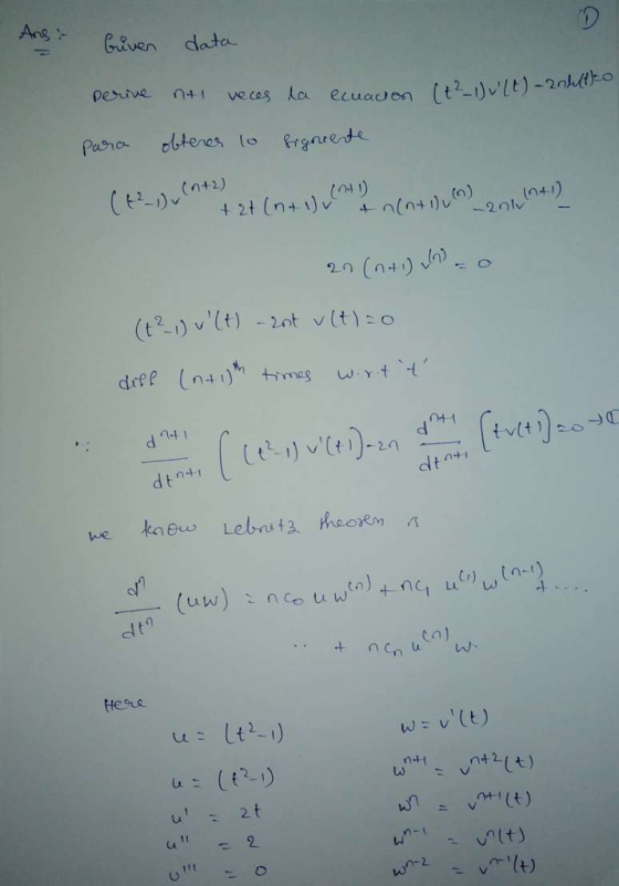 Angp Given dator イgnt 2 (n+2) 2n (n) o dtnti lt Here w: v(t) u 2t