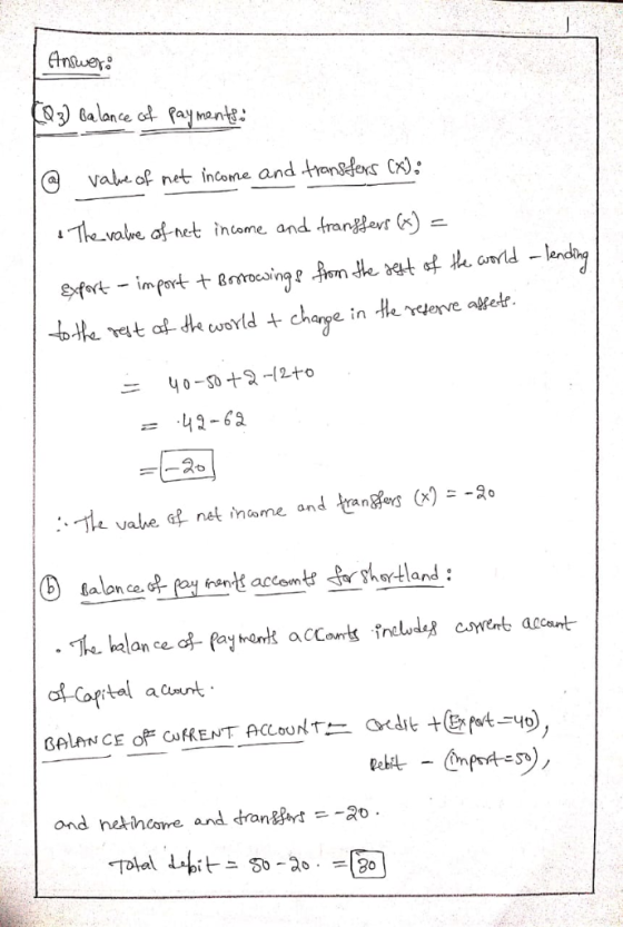 Answer Balance따 fayhont val of net incone and transfos C): = .42-62 net income and tra nger (x) =-2。 -ile value alon ce oRyn