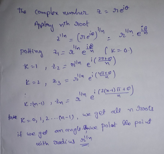 tha Complor numbrer Aplary = (nen) nth Soot 21 poHing W (9 2TTCO )0 wile ごそ1 にL ne() (2(n1) T O 11 Jroots fae Keo, l,2.--M-リ