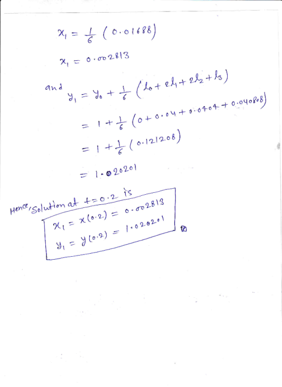 and Hence,Solution at t-o . 2