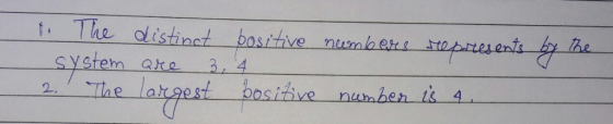 t. The distinct bositive numaers tapres ents y he system The 3, 4 bositve number ts 4 QHe largesi 2,