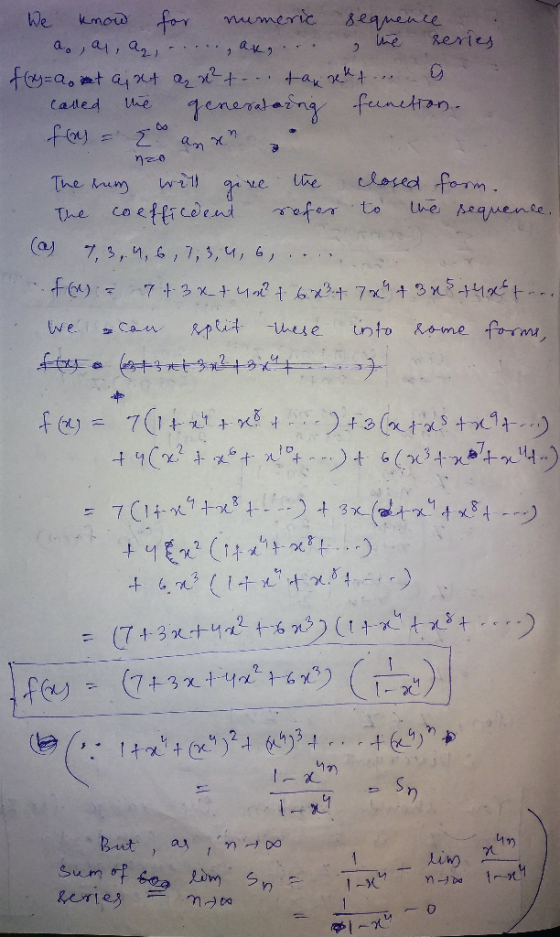 a) 7, 3, 1, 6,7,3, , 7 녀