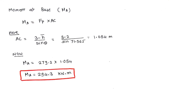 Moment a Baje CMA) Here sìn 71.56S N Ou MA 294.3 KN.m