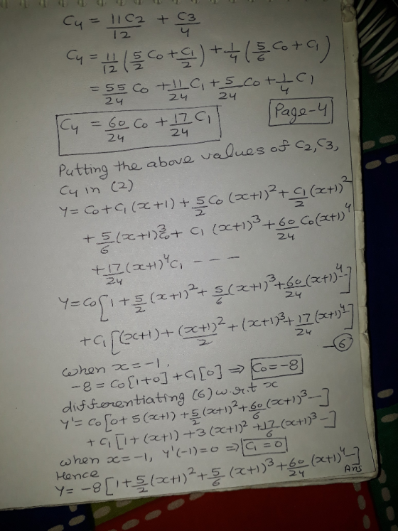 12 11で 12 24 24 24 Page-y 24 Putting the above va axes。よG,G, Cy in (2) Putting the above vadu es。ơ c2,C3) 2. 24 3 Hence Ans