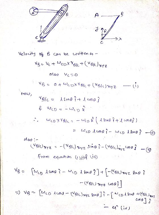 A В с. witen a- Velocity of В con he Vg- Ve t WcoхB t CVBic)z aso weD no alrw Гaлe, вus zhe (%n)- from equeton f i N Hг Sno