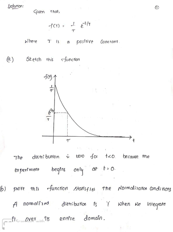 ution iven hot, Where is α positive Constant a) tet this<junction (t 㣺 The ds ti b uhon tero for to becue the ex perf ment be