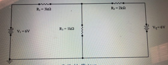 R2=2kQ Ri 3kQ R3 1k A9-A V, 6V
