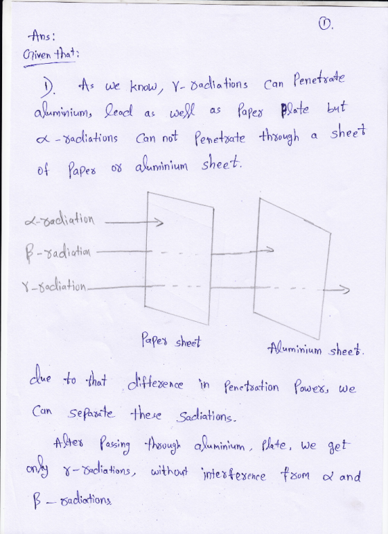 Civen that Can Penetsote ๙-5aotations (annot Penetðate through a Sheet of Papes o ahminiun sheet Y-5adiation ae sheet exece n
