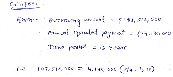 Solution Bvwing amount - 107, 512, Annu eelent pay ment Gtven: 14,351 00O Time pesisd PIA i 15) e i07, 512,000 14,135, 0o O