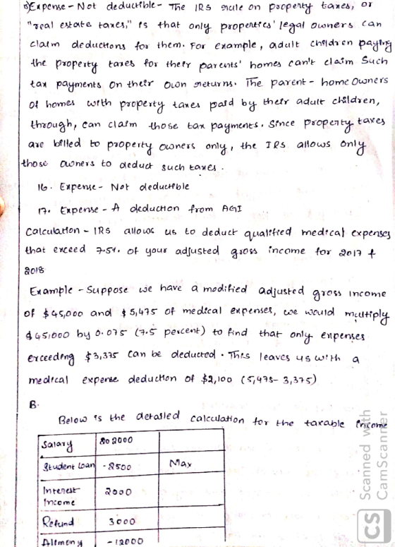 ExpeNot defble- Te IR n on pscpenty taxes, oi cal etote taxes, ts thaon propentrcs eal uners Can clatm de ducHons fo» them.