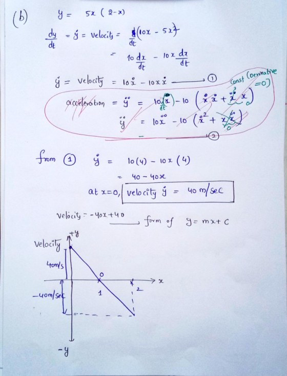 ( 2-2) = velociy(10x dt dy - - lo x dz dt 10 dr onst (Denwatve 0) velbcty 1 aceidleoton O1- Pol 2 o l0x -10 from (4) 1o (4) 4