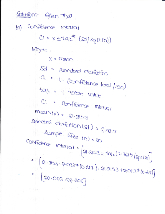 ta) Wheve (conltience level |ioo 03153 toul2 )