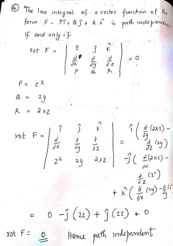 The me integral of funchon of he path inde pndin a vechoy form F PT Qft f and only i Yot F - P 2.y fax2) - Yot F fay) 2 2y (2