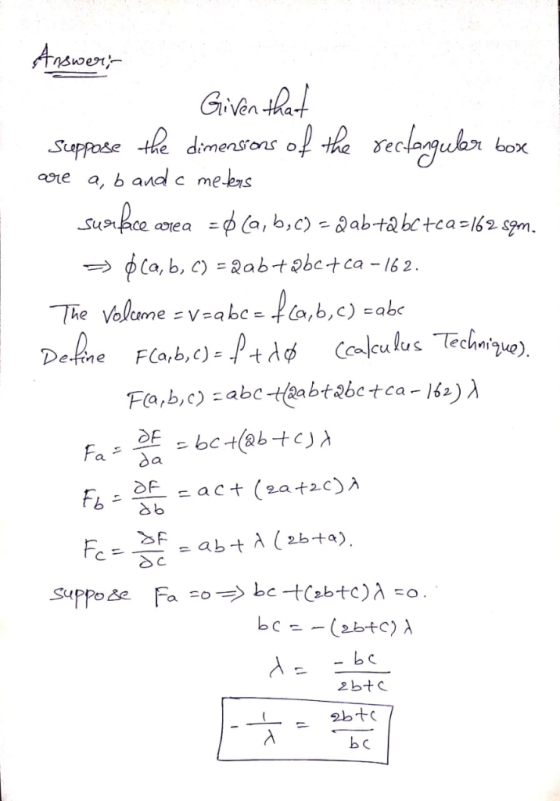 2 dimensns o asre a, b and me ens ニDE =bc t@b-t c λ 2bt bc