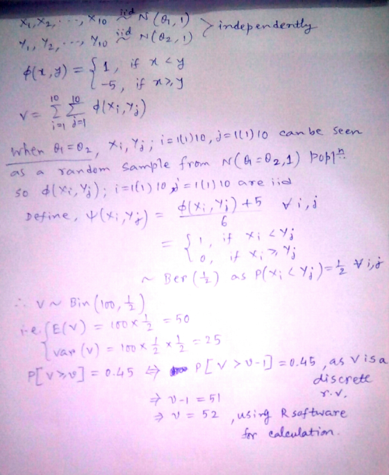 iid indep en derd 411,7) as a Yandam Saw ple from N(A:02,1) pome m,4) E(V)50 discrete rr ealoulati m.