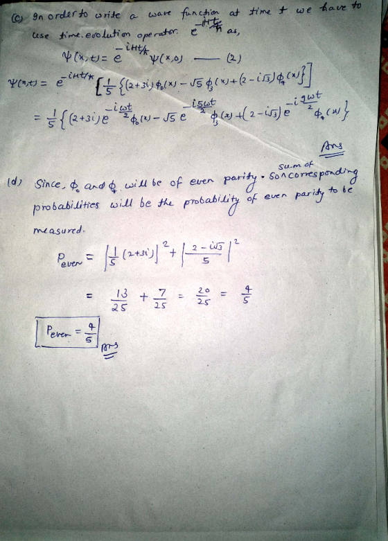function at me t we have to -Ht (c 9n order to orite a ware as, time.evolutin ope ratsr Cese 4Cnst e (2) [(a (+6-iguf tl2-ine