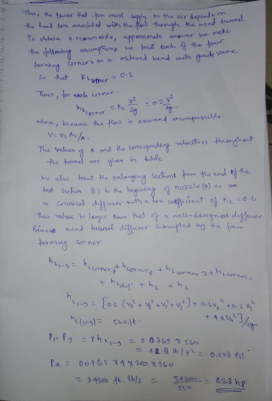 to the air depends em the head es asociated with the flos turous en To obiain a rcamabke, appsoxi mabe onsuser bwe th tue wtn