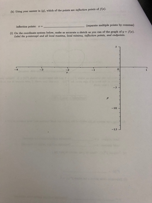 (b) Using your answer in (g), which of the points are inflection points of J(). (separate multiple points by commas) inflecti