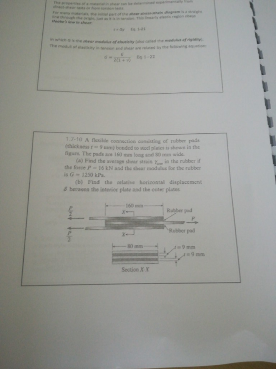 The properties of a aterial in shear can be determined direct-shear tests or from torsison cests แคฮ through th8 Hookes ow in