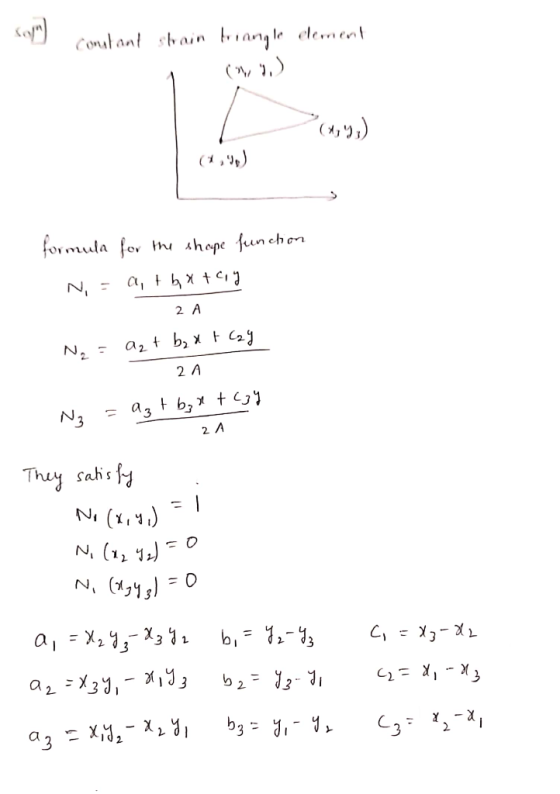 element (1,9) formuta for th hape fun ch on N,- 2 A a2t b2 E 29 N2 2 A a3btj 2 A N3 Thuy sahs fy NI b,-13 a = b3 a 3