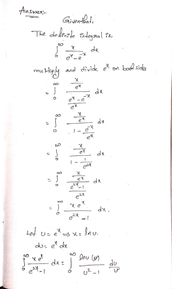 MSwa- given-tat , mu HieM and divid o boll sich 2 e d* ex 2X dox dx : du