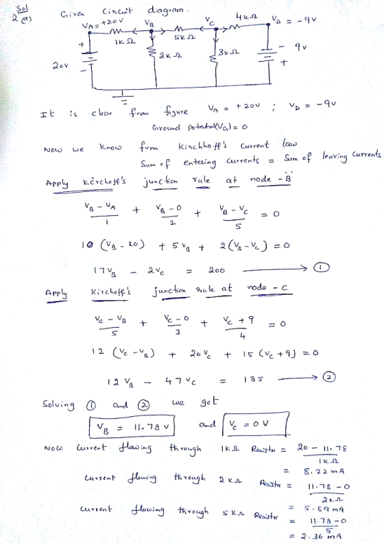 Sol GivenCt diagram lc-nv Jure rion Now we kroiofkincLho Curet lao rren eaVing Curre Sun eentainq Currents - ApPly unC KonTul