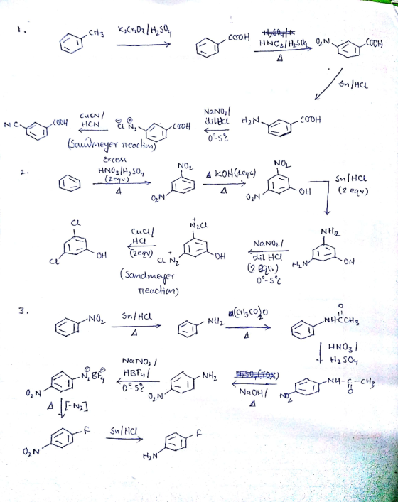 Coон HNO3/H2S00N, НО0) А Sn/на NaNu, diltcl /N2 +ICN ССОН H2N. е. ССОН N C (sauдиеyey ncchw) NOL Exсея NO1 А HNO3H2S0 (2eqv)