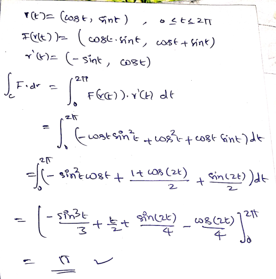 t2T cog nt cost+ ine sint, coge) 2TT F CEYCdt LOst int oST COge Gnt)de Cintzt)dt (- 21t t 3 4- il
