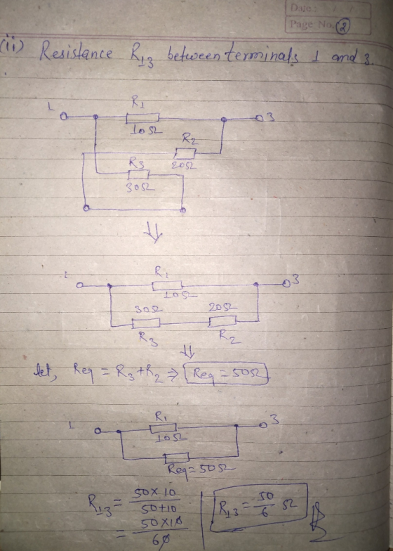 Page No.( i) Res (t1) een termihats1 and 3 Le S2 Ly R i 20 g2 2- 3 1-3 SoxIA