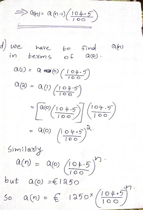 Find ap) have aco) ㄧˋ but a(o) -ia50 1250x(104-5. a(n)= € So