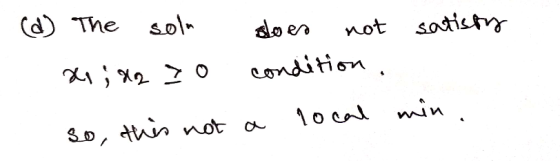 d) The sol not sotict Condition o c min S hin not a