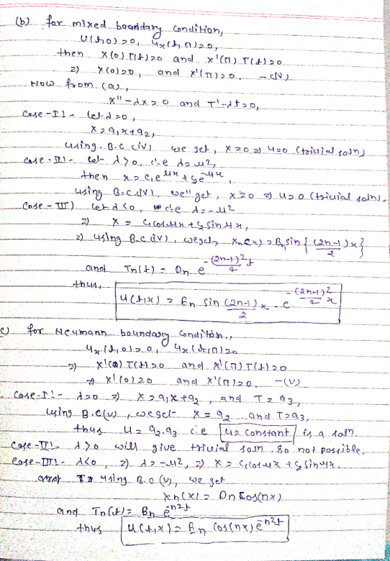 bfar mixed baaddary Condition X(o) Ti20 and x(a) TIE20 anc n) 2 0, (o)20 2) NO om (aj, _x-axzo and T-at 20, Case-L. ve get